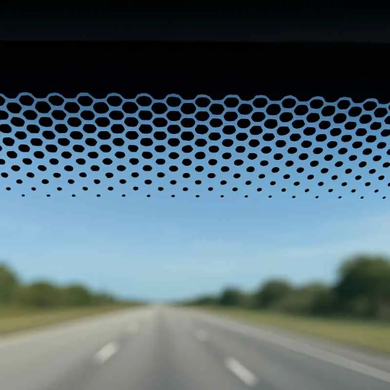 black band and dots around your windshield